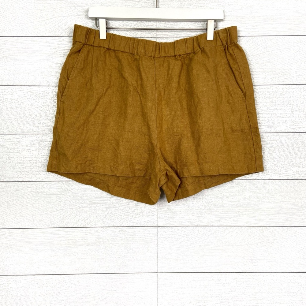 PENDLETON Linen Shorts Mustard Yellow Gold XL